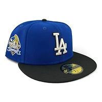 Los Angeles Dodgers Royal Blue and Black "Music Collection" 2024 WS Champs Patch Gray UV New Era 59FIFTY Fitted Hat