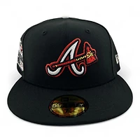 Atlanta Braves Black "Music Collection" 2000 ASG Patch Gray UV New Era 59FIFTY Fitted Hat