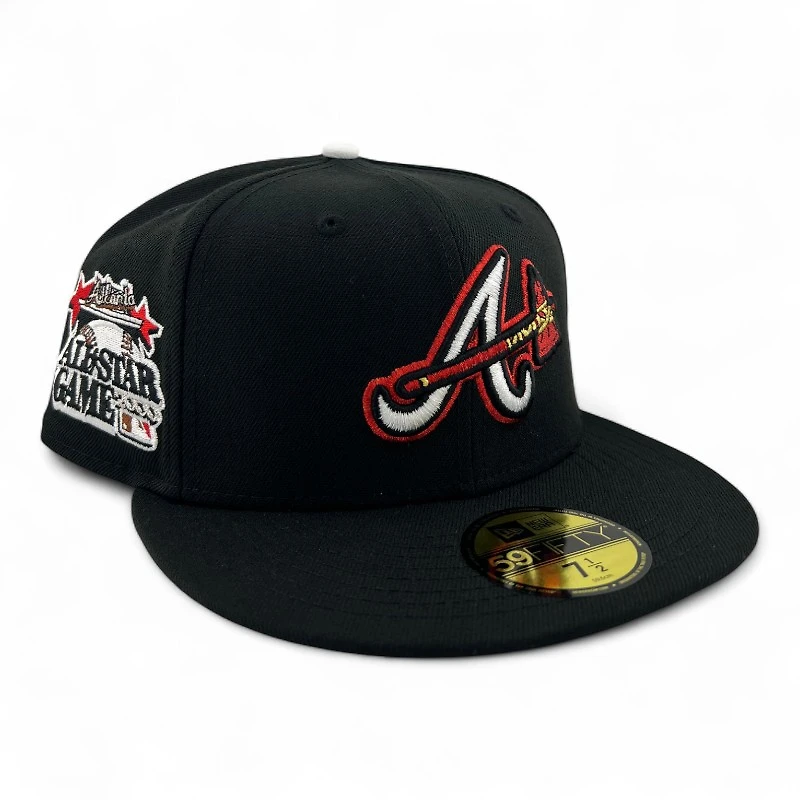 Atlanta Braves Black "Music Collection" 2000 ASG Patch Gray UV New Era 59FIFTY Fitted Hat