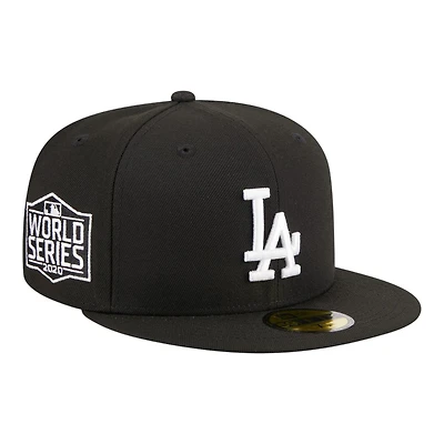 Los Angeles Dodgers and White 2020 World Series Patch Grey UV New Era 59FIFTY Fitted Hat