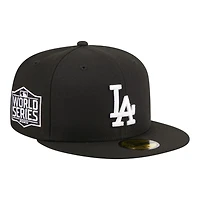Los Angeles Dodgers and White 2020 World Series Patch Grey UV New Era 59FIFTY Fitted Hat