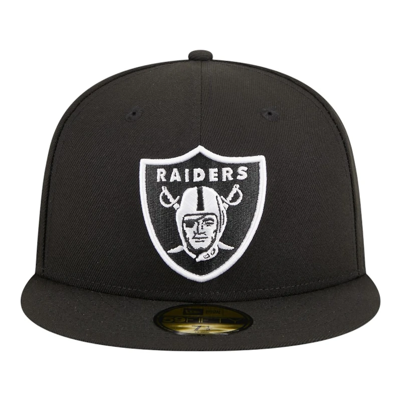Las Vegas Raiders and White Super Bowl XVIII Patch Grey UV New Era 59FIFTY Fitted Hat