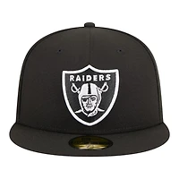 Las Vegas Raiders and White Super Bowl XVIII Patch Grey UV New Era 59FIFTY Fitted Hat