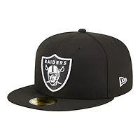 Las Vegas Raiders and White Super Bowl XVIII Patch Grey UV New Era 59FIFTY Fitted Hat