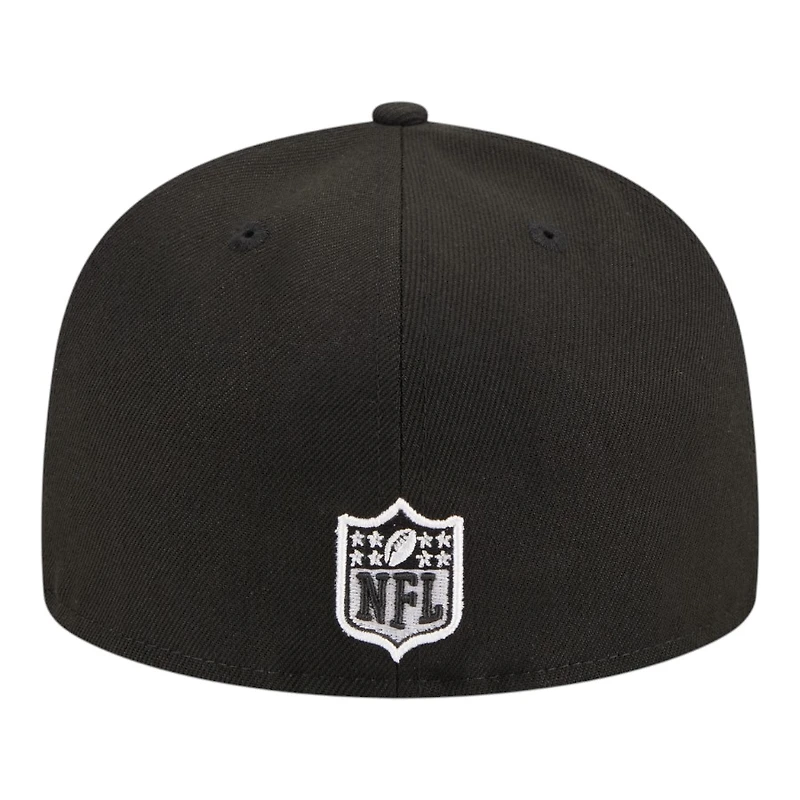Las Vegas Raiders and White Super Bowl XVIII Patch Grey UV New Era 59FIFTY Fitted Hat