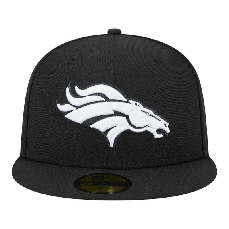 Denver Broncos and White Super Bowl 50 Patch Grey UV New Era 59FIFTY Fitted Hat