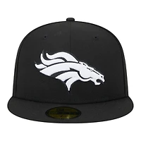 Denver Broncos and White Super Bowl 50 Patch Grey UV New Era 59FIFTY Fitted Hat