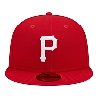 Pittsburgh Pirates Red and White 1959 All Star Game Patch Grey UV New Era 59FIFTY Fitted Hat