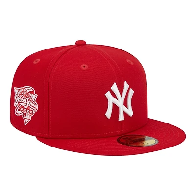 New York Yankees Red and White 2000 World Series Patch Grey UV Era 59FIFTY Fitted Hat