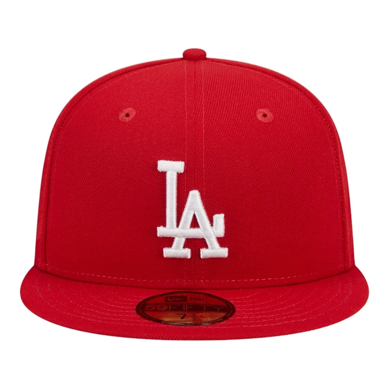 Los Angeles Dodgers Red and White 2020 World Series Patch Grey UV New Era 59FIFTY Fitted Hat