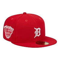 Detroit Tigers Red and White 2005 All Star Game Patch Grey UV New Era 59FIFTY Fitted Hat