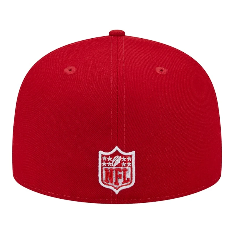 Las Vegas Raiders Red and White Super Bowl XVIII Patch Grey UV New Era 59FIFTY Fitted Hat