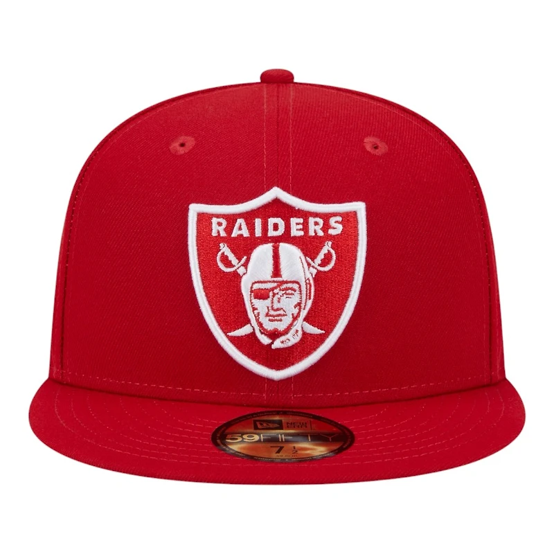 Las Vegas Raiders Red and White Super Bowl XVIII Patch Grey UV New Era 59FIFTY Fitted Hat