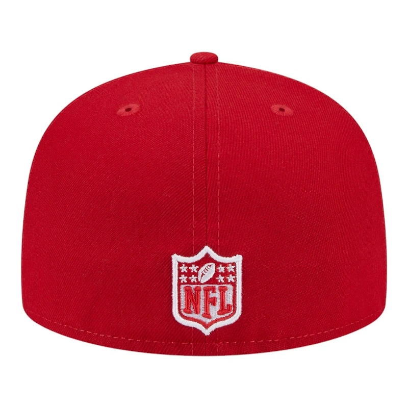 Detroit Lions Red and White 75 Seasons Patch Grey UV New Era 59FIFTY Fitted Hat