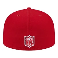 Detroit Lions Red and White 75 Seasons Patch Grey UV New Era 59FIFTY Fitted Hat