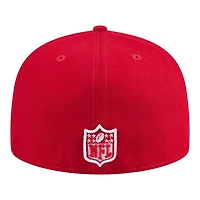 Denver Broncos Red and White Super Bowl 50 Patch Grey UV New Era 59FIFTY Fitted Hat