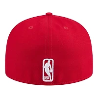 Denver Nuggets Red and White Western Conference Patch Grey UV New Era 59FIFTY Fitted Hat