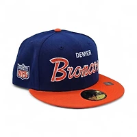 Denver Broncos Majestic Blue Rush Orange 2T Leon the Lab Green UV New Era 59FIFTY Fitted Hat
