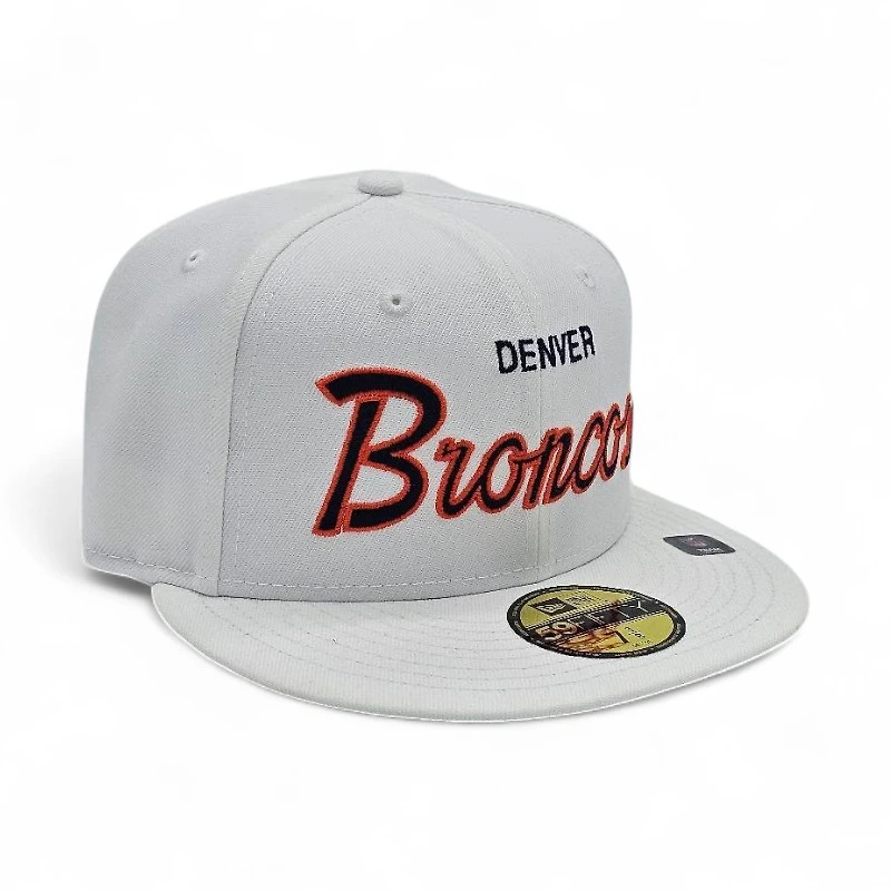 Denver Broncos Optic White Leon the Lab Green UV New Era 59FIFTY Fitted Hat