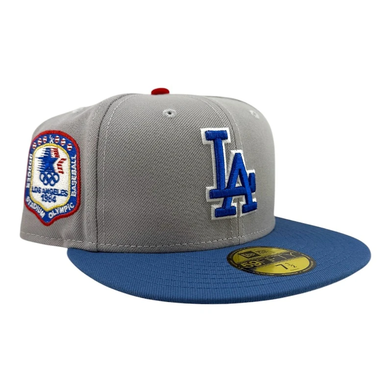 Los Angeles Dodgers Gray and Indigo Olympic Pack 2.0 Icy Blue UV New Era 59FIFTY Fitted Hat