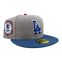 Los Angeles Dodgers Gray and Indigo Olympic Pack 2.0 Icy Blue UV New Era 59FIFTY Fitted Hat