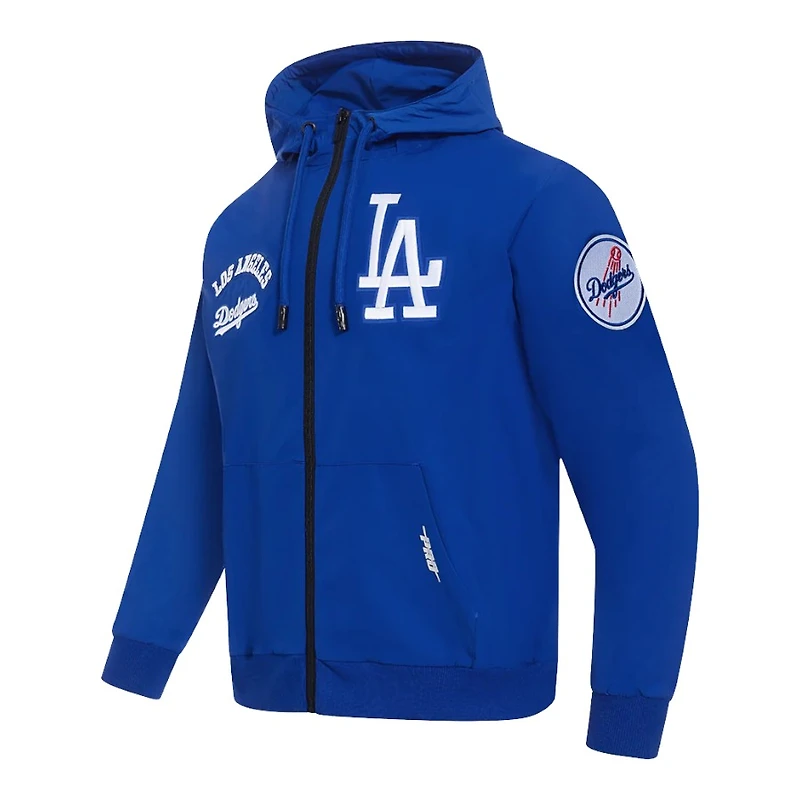 Los Angeles Dodgers Royal Blue Classic Wind Suit Woven Full Zip Pullover Hoodie