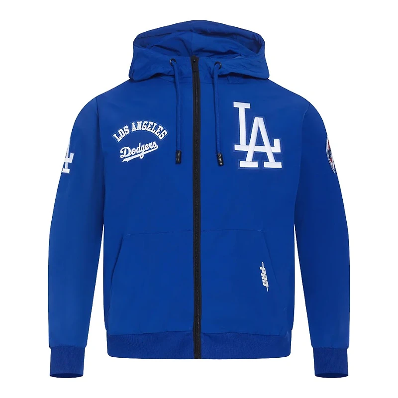 Los Angeles Dodgers Royal Blue Classic Wind Suit Woven Full Zip Pullover Hoodie