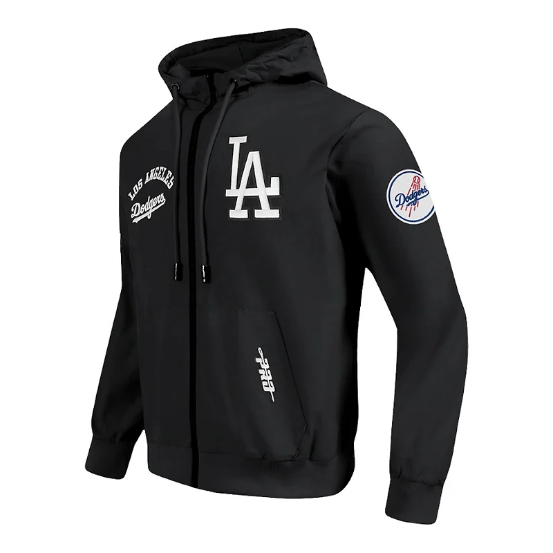 Los Angeles Dodgers Black Classic Wind Suit Woven Full Zip Pullover Hoodie