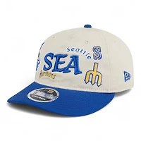 Seattle Mariners Chrome and Royal Blue Scatter Retro Crown 9FIFTY Snapback