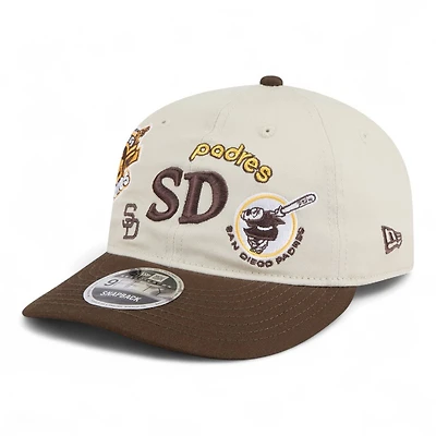 San Diego Padres Chrome and Brown Scatter Retro Crown 9FIFTY Snapback
