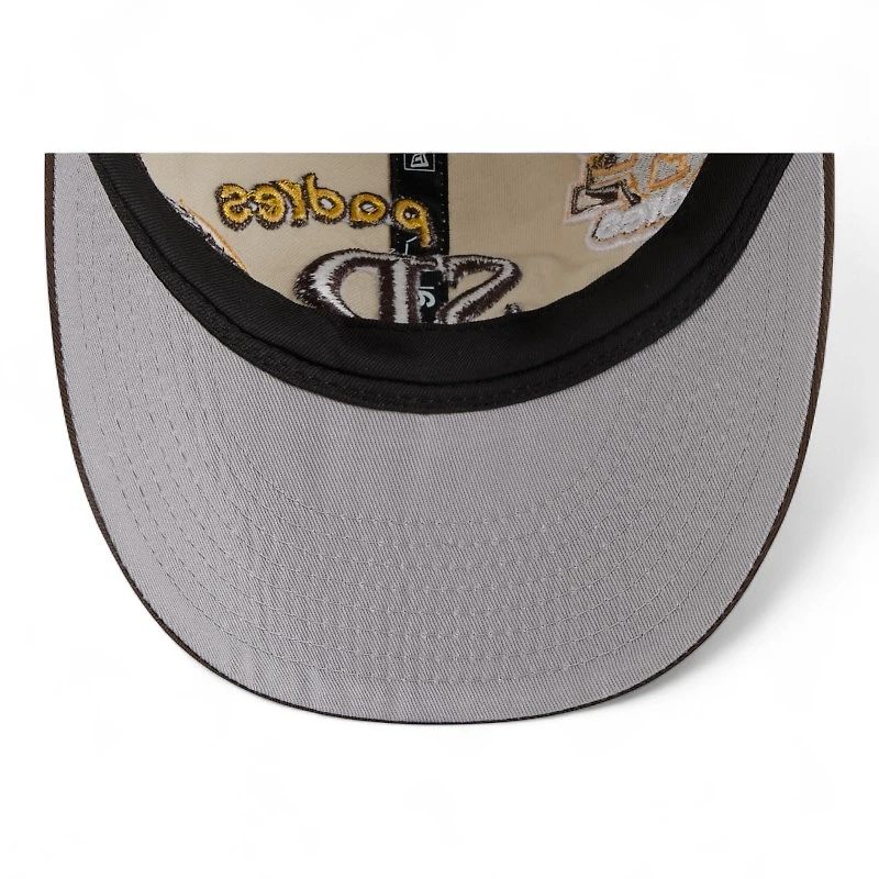 San Diego Padres Chrome and Brown Scatter Retro Crown 9FIFTY Snapback