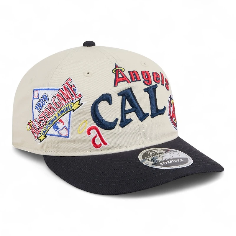 California Angels Chrome and Navy Scatter Retro Crown 9FIFTY Snapback
