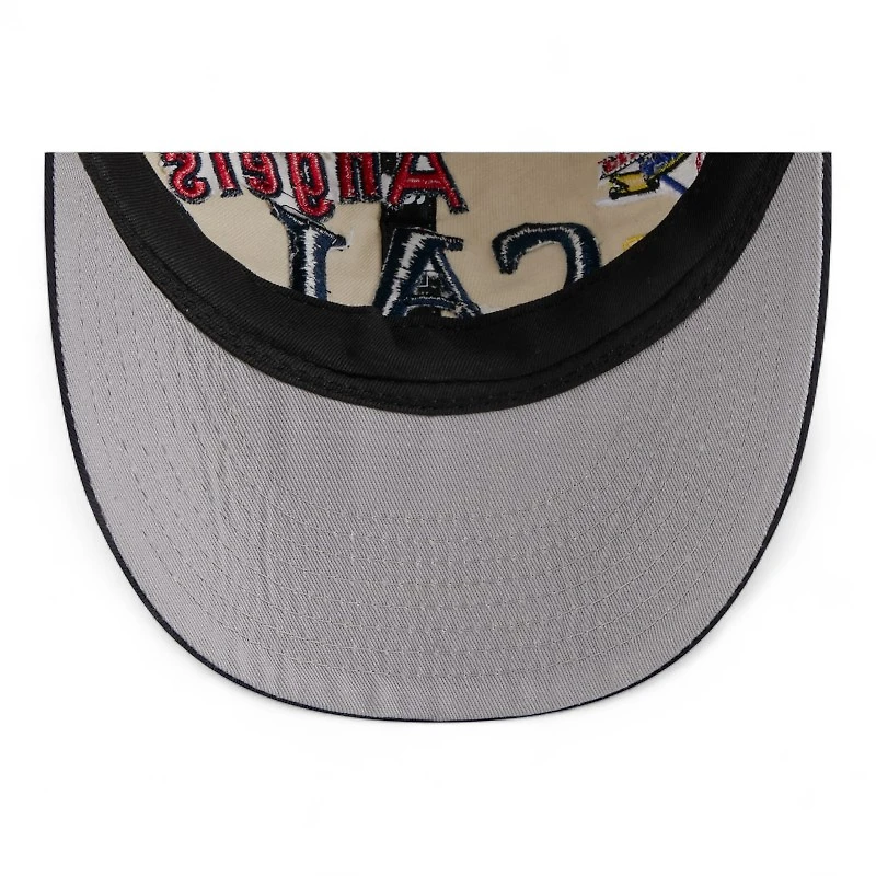 California Angels Chrome and Navy Scatter Retro Crown 9FIFTY Snapback