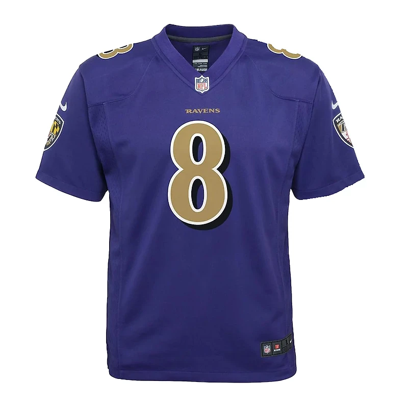 Youth Baltimore Ravens Lamar Jackson Purple Alternate Nike Game Jersey