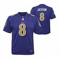 Youth Baltimore Ravens Lamar Jackson Purple Alternate Nike Game Jersey