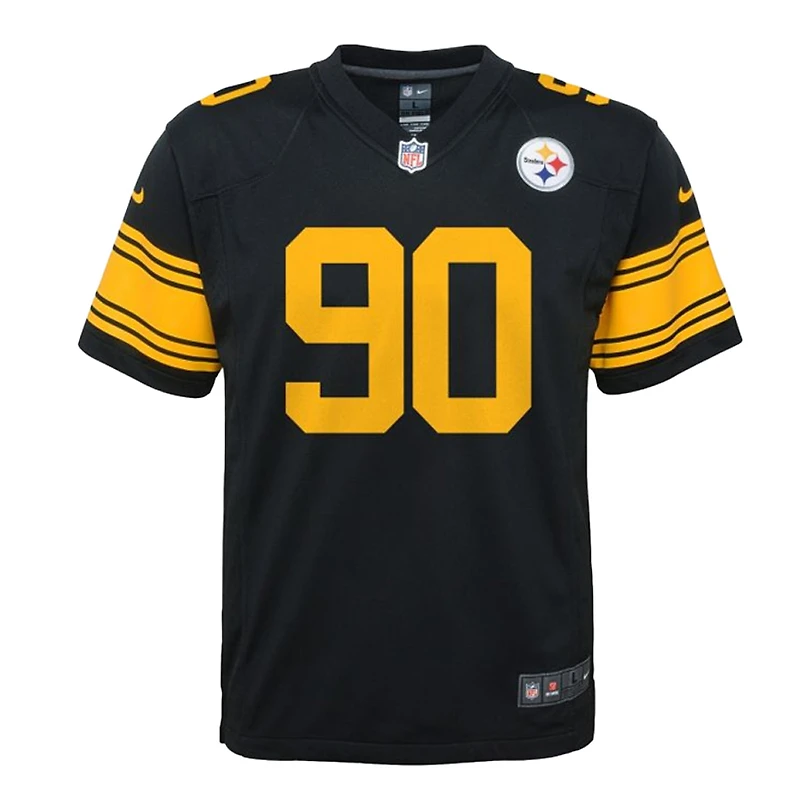 Youth Pittsburgh Steelers TJ Watt Black Alternate Nike Game Jersey