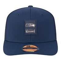 Seattle Seahawks Navy 2025 NFL Sideline New Era 9SEVENTY Trucker Adjustable Snapback Hat