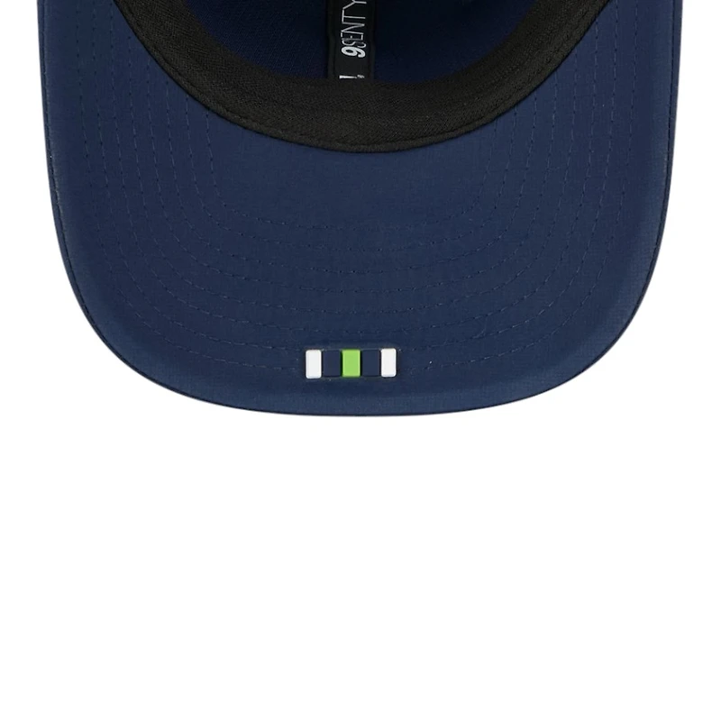 Seattle Seahawks Navy 2025 NFL Sideline New Era 9SEVENTY Trucker Adjustable Snapback Hat