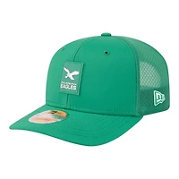 Philadelphia Eagles Kelly Green 2025 NFL Sideline New Era 9SEVENTY Trucker Adjustable Snapback Hat