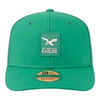 Philadelphia Eagles Kelly Green 2025 NFL Sideline New Era 9SEVENTY Trucker Adjustable Snapback Hat
