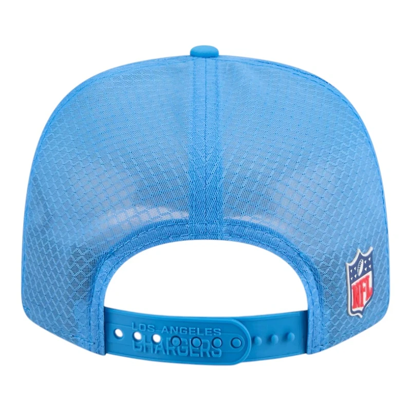 Los Angeles Chargers Powder Blue 2025 NFL Sideline New Era 9SEVENTY Trucker Adjustable Snapback Hat