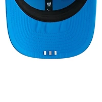 Detroit Lions Blue Throwback Logo 2025 NFL Sideline New Era 9SEVENTY Trucker Adjustable Snapback Hat