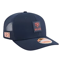 Chicago Bears Navy 2025 NFL Sideline New Era 9SEVENTY Trucker Adjustable Snapback Hat