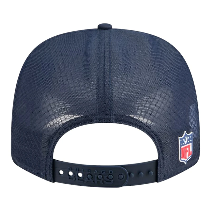 Chicago Bears Navy 2025 NFL Sideline New Era 9SEVENTY Trucker Adjustable Snapback Hat