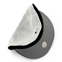 Los Angeles Dodgers White and Royal Blue"East vs West Collection" 2024 WS Champs Patch Gray UV New Era 59FIFTY Fitted Hat