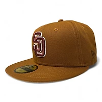 San Diego Padres Toasted Peanut 1969 Patch Brown UV New Era 59Fifty Fitted Hat
