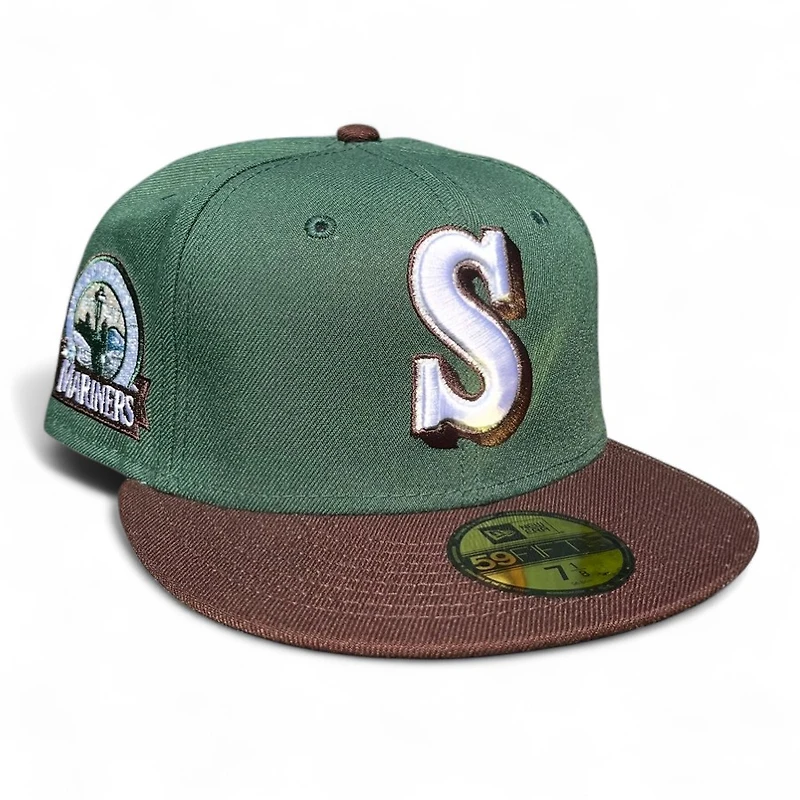 Seattle Mariners Green and Brown 30th Anniversary Patch Icy Blue UV 59FIFTY Fitted Hat