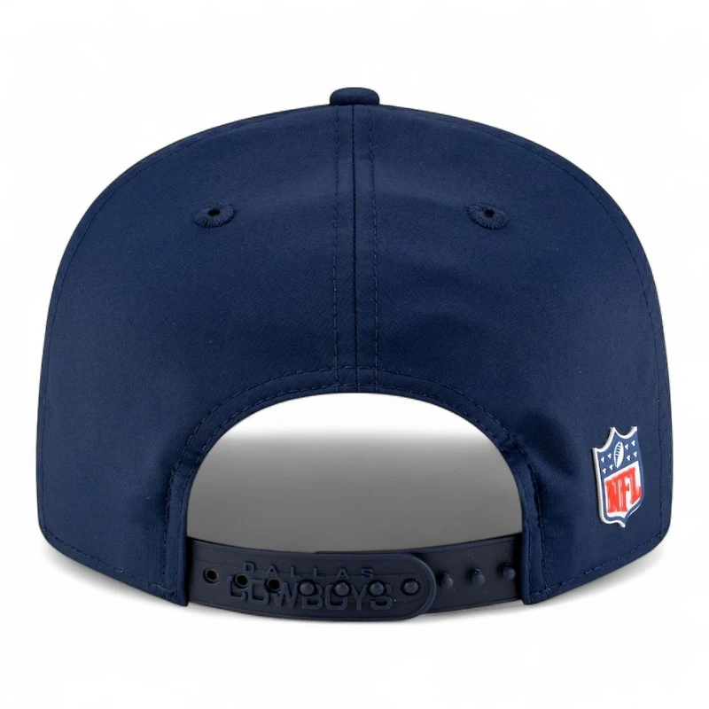 Dallas Cowboys Navy 2025 NFL Sideline Split Panel New Era 9FIFTY Snapback Hat