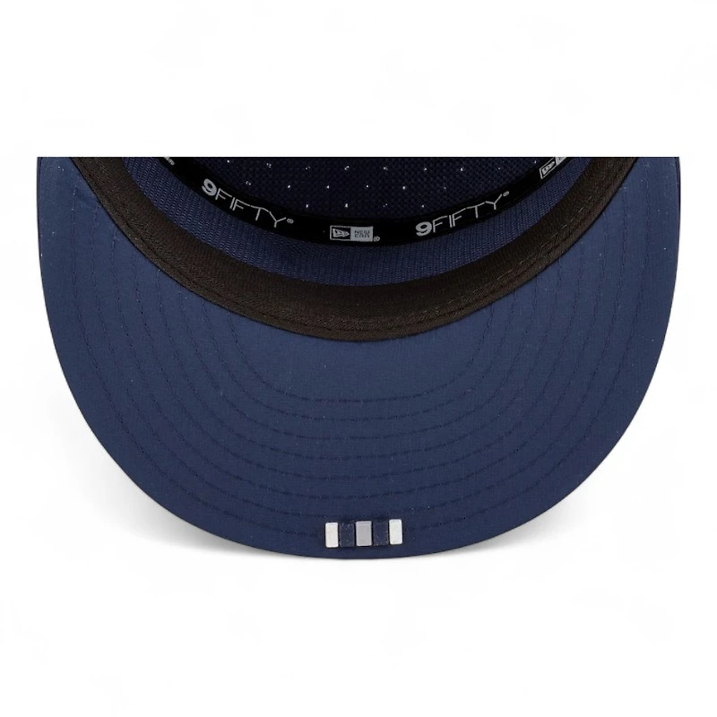 Dallas Cowboys Navy 2025 NFL Sideline Split Panel New Era 9FIFTY Snapback Hat