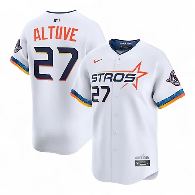 Houston Astros Jose Altuve White City Connect Nike Limited Player Jersey